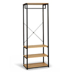 H02 Metal Clothes Hanger – Metal Frame, MDF Shelves, 60x40x180cm