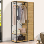 H07 Metal Clothes Hanger – Metal Frame, MDF Shelves, 90x40x180cm