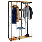 H06 Metal Clothes Hanger – Metal Frame, MDF Shelves, 120x40x200cm