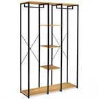 H06 Metal Clothes Hanger – Metal Frame, MDF Shelves, 120x40x200cm