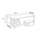 D25 Manager L-Shape Desk MDF 200*160*75 MD1580025