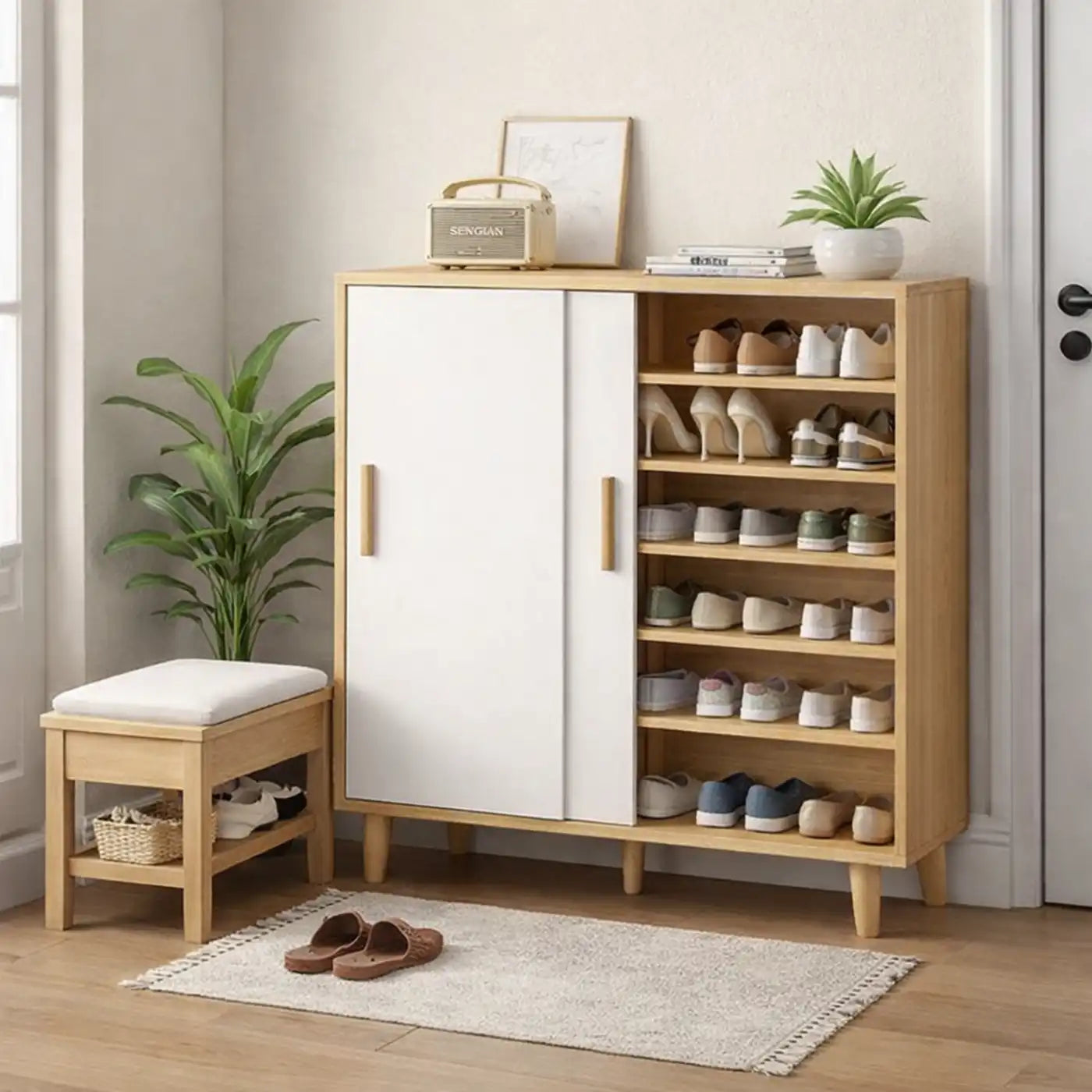 G02 Shoe Cabinet – MDF, 120x40x95cm