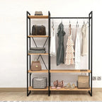 H13 Metal Clothes Hanger – Metal Frame, MDF Shelves, 120x40x180cm