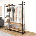 H13 Metal Clothes Hanger – Metal Frame, MDF Shelves, 120x40x180cm