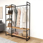 H13 Metal Clothes Hanger – Metal Frame, MDF Shelves, 120x40x180cm