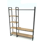 H13 Metal Clothes Hanger – Metal Frame, MDF Shelves, 120x40x180cm