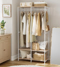 H15 Metal Clothes Hanger – Metal Frame, MDF Shelves, 94.5x40x180cm