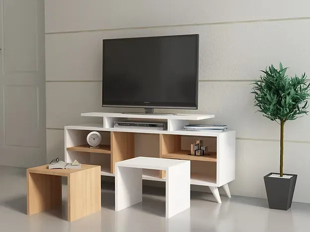 KUTAY Modern TV Unit, MDF - 120x29.5x56.9cm