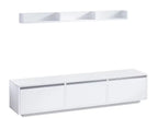 PRAG Modern TV Unit, White, MDF, 180x30x40cm