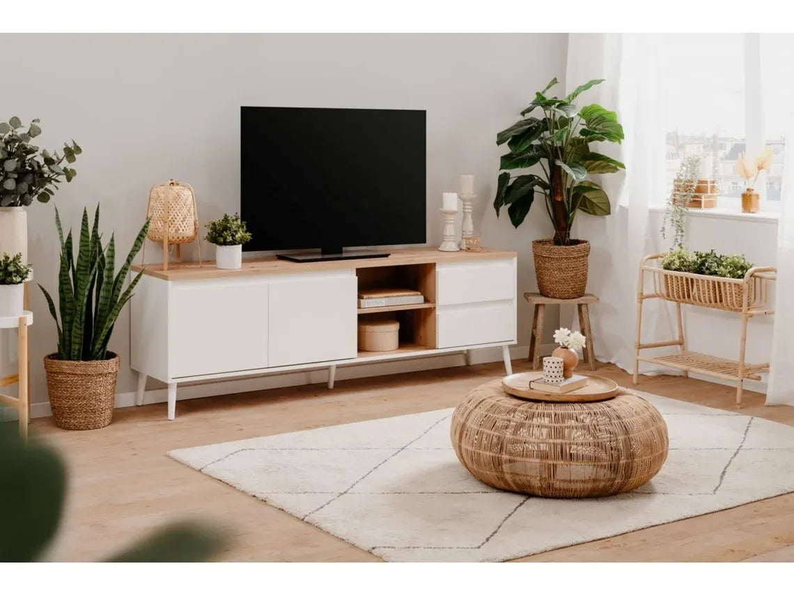 T36 Modern TV Unit, MDF - 186x36x59cm