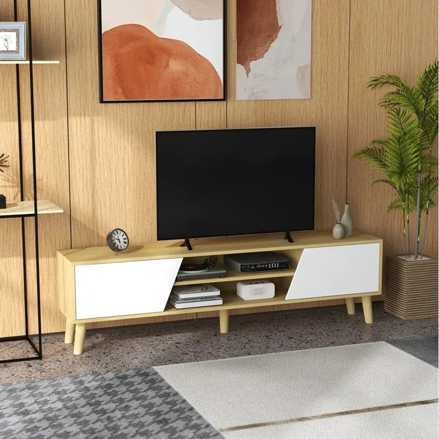 T35 Modern TV Unit, MDF - 150x30.5x42cm