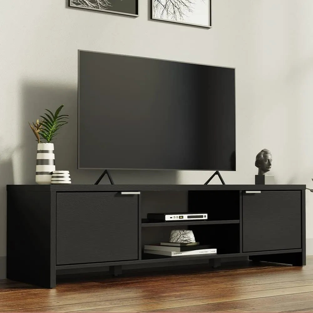 T37 Modern TV Unit, MDF - 145x38x40cm