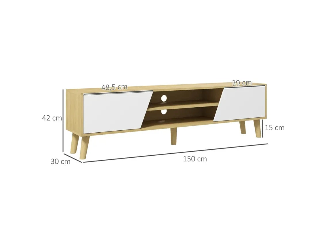 T35 Modern TV Unit, MDF - 150x30.5x42cm
