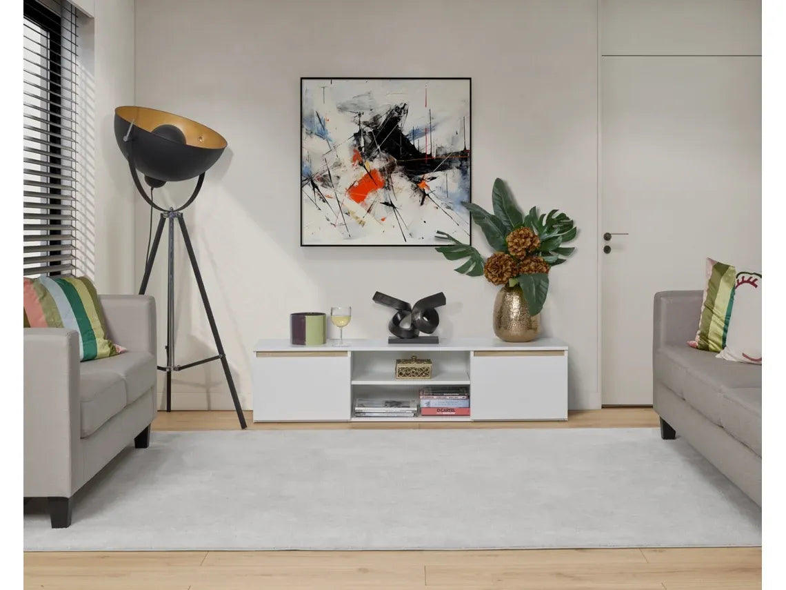 T33 Modern TV Unit, MDF - 150x35x35.5cm