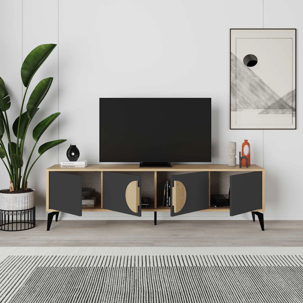 [Width 180cm] T18 TV Unit MDF 180*35.6*51 TVT1580018-1