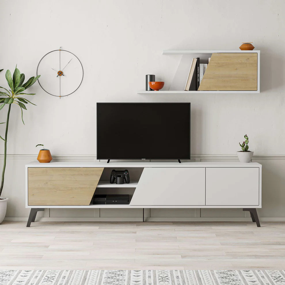 [Width 180cm] T17 TV Unit MDF with Shelf TVT1580017