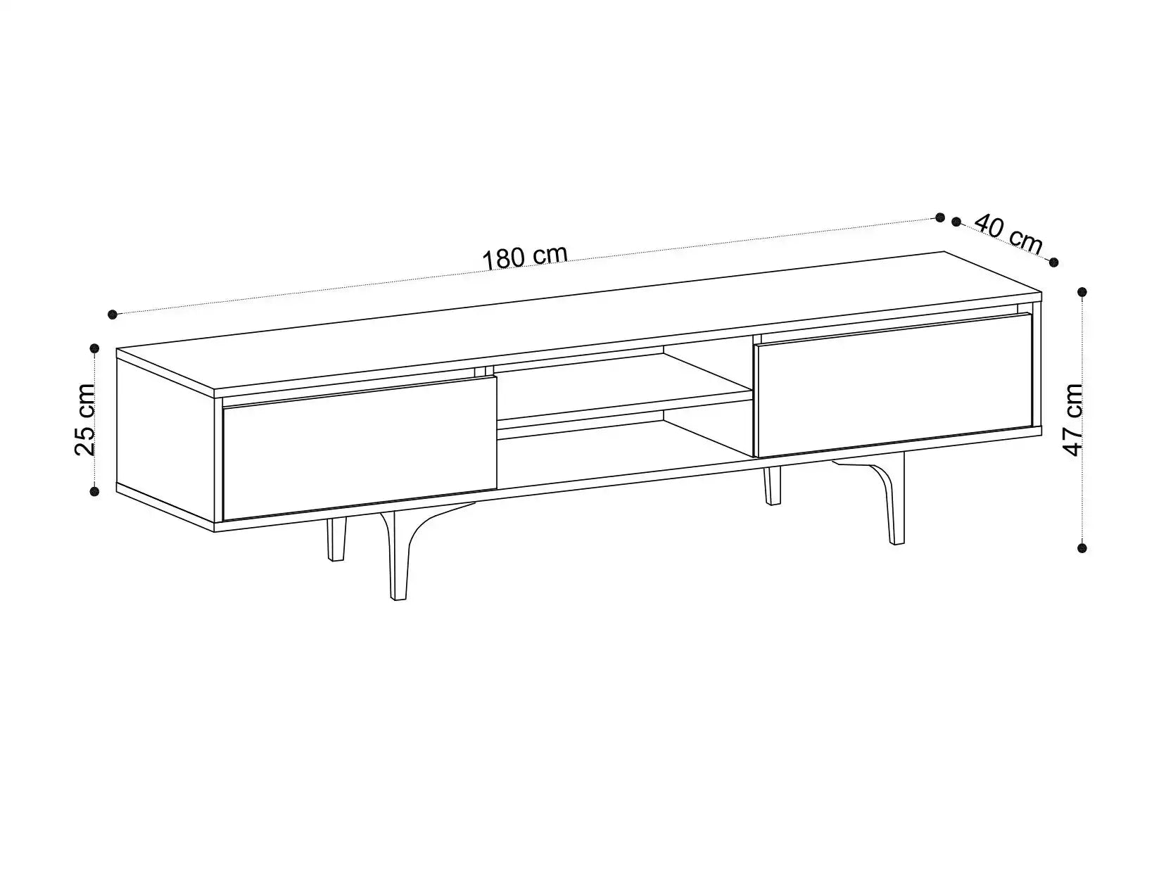 [Width 180cm] T15 TV Table MDF 180*40*47 TVT1580015