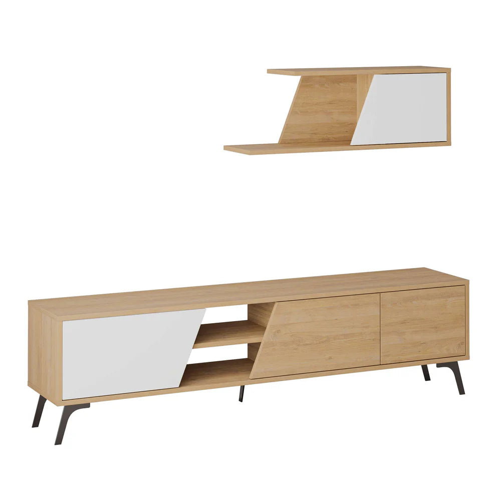 [Width 180cm] T17 TV Unit MDF with Shelf TVT1580017-1